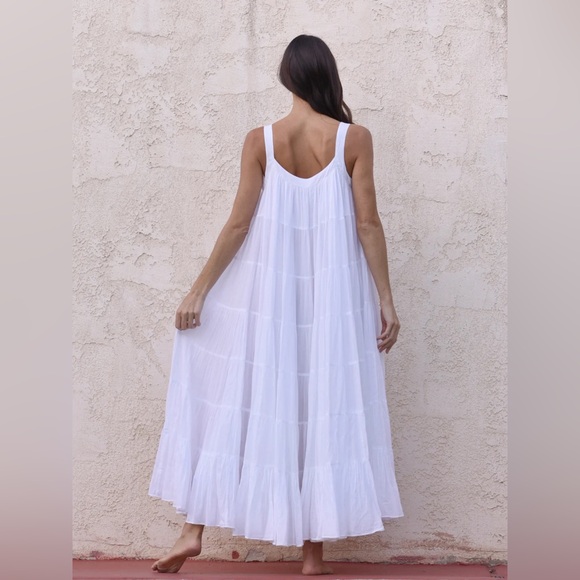 Seema Kahai Sara White Cotton Maxi Dress - Picture 2 of 9
